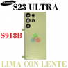 Samsung Galaxy S23 Ultra 5G S918B 2023  - TAPA TRASERA CON LENTE CRISTAL - AMARILLO LIMA