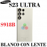 Samsung Galaxy S23 Ultra 5G S918B 2023  - TAPA TRASERA CON LENTE CRISTAL - BLANCO