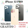 iPhone 12 PRO - TAPA TRASERA CON LOGO - NEGRO GRAFITO