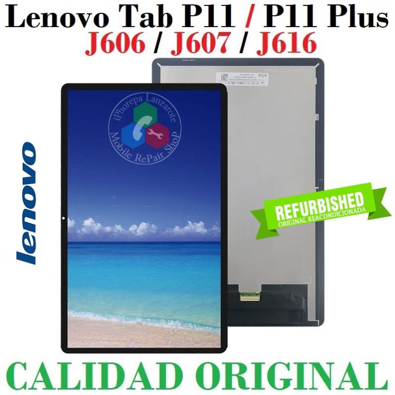 Lenovo Tab P11 (1ª Gen) 11" 2021 TB-J606F / TB-607F / P11 Plus 11" 2021 TB-J616F - PANTALLA COMPLETA ORIGINAL REPARADA refurbish