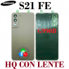 SAMSUNG S21 FE G990B G990 2021 - TAPA TRASERA HQ CON LENTE - VERDE