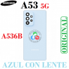 SAMSUNG A53 5G A536 A536B - TAPA TRASERA CON LENTE - ORIGINAL - AZUL