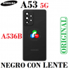 SAMSUNG A53 5G A536 A536B - TAPA TRASERA CON LENTE - ORIGINAL - NEGRO