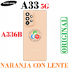 SAMSUNG A33 5G A336 A336B - TAPA TRASERA CON LENTE - ORIGINAL - NARANJA