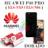 Huawei P40 Pro ( ELS-NX9, ELS-N04 ) -PANTALLA SERVICE PACK MARCO DORADO + BATERÍA