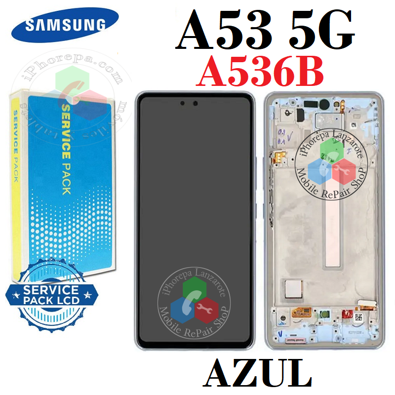 Samsung A53 5G 2022 A536B A536 - Pantalla SERVICE PACK MARCO azul