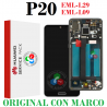 Huawei P20 ( EML-L29 / EML-L09 ) - PANTALLA ORIGINAL CON MARCO + BOTON DE HUELLA + POWER