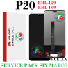 Huawei P20 ( EML-L29 / EML-L09 ) - PANTALLA ORIGINAL SERVICE PACK SIN MARCO + BOTON DE HUELLA