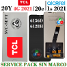 TCL 20Y 4G 2021 6156D / TCL 20e 6125 / Alcatel 1s 2021 6025 / 6128H - PANTALLA SERVICE PACK SIN MARCO