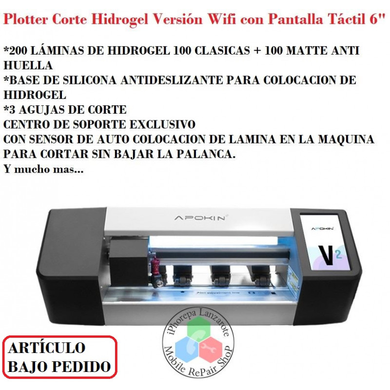Plotter Wifi + Bluetooth  Con Sensor de Lamina + 200 láminas + Kit de instalación - apokin