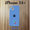 iPhone 14 PLUS 14+ - TAPA TRASERA AZUL CON LOGOS