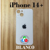 iPhone 14 PLUS 14+ - TAPA TRASERA BLANCO CON LOGOS