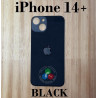 iPhone 14 PLUS 14+ - TAPA TRASERA NEGRO CON LOGOS