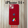 iPhone 14 PLUS 14+ - TAPA TRASERA ROJO CON LOGOS