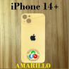 iPhone 14 PLUS 14+ - TAPA TRASERA AMARILLO CON LOGOS