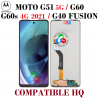 MOTOROLA MOTO G51 5G / G60 / G60s 4G 2021 / G40 FUSION - PANTALLA COMPATIBLE HQ SIN MARCO