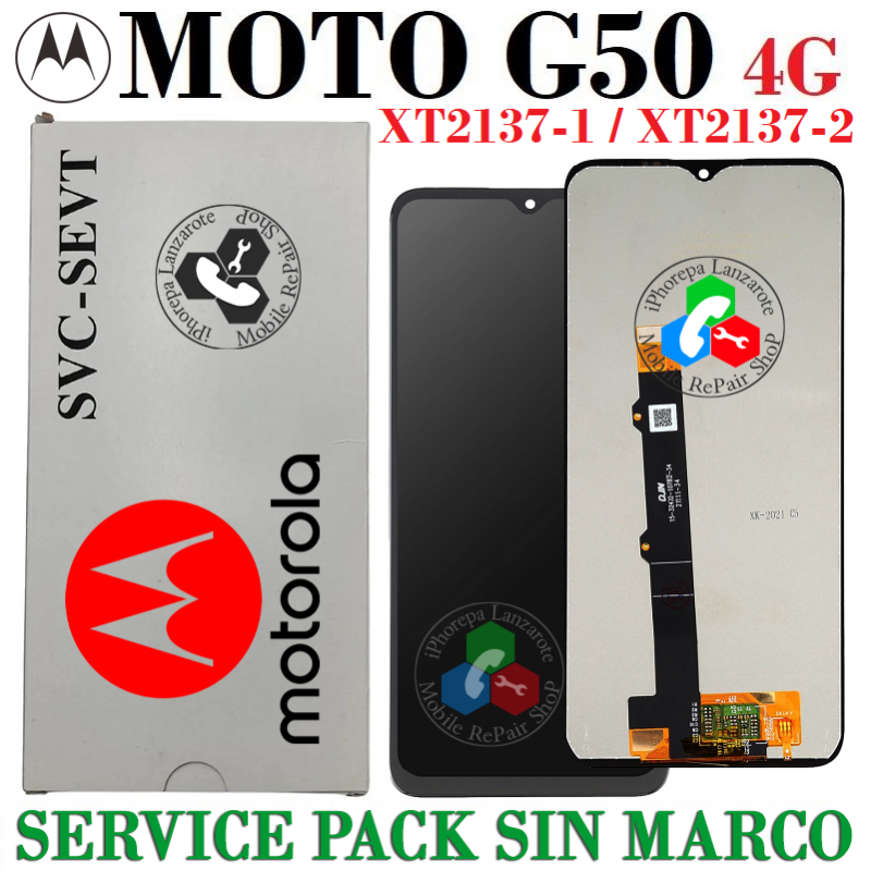 MOTOROLA MOTO G50 4G ( XT2137-1 / XT2137-2 ) - PANTALLA SERVICE PACK SIN MARCO