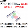 Samsung Note 20 Ultra 4G / 5G 2020 N985f / N986B - SET BOTÓN BOTONES PULSADOR ENCENDIDO + VOLUMEN