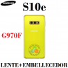 SAMSUNG S10e G970 G970F -TAPA TRASERA AMARILLO con lente  + embellecedor