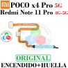 Xiaomi Redmi Note 11 Pro 4G - 5G / Poco X4 Pro 5G - FLEX POWER ENCENDIDO + HUELLA - AZUL - ORIGINAL