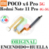 Xiaomi Redmi Note 11 Pro 4G - 5G / Poco X4 Pro 5G - FLEX POWER ENCENDIDO + HUELLA - NEGRO - ORIGINAL