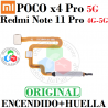 Xiaomi Redmi Note 11 Pro 4G - 5G / Poco X4 Pro 5G - FLEX POWER ENCENDIDO + HUELLA - PLATA - ORIGINAL