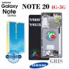 SAMSUNG NOTE 20 4G / 5G N980F / N981B - PANTALLA SERVICE PACK GRIS
