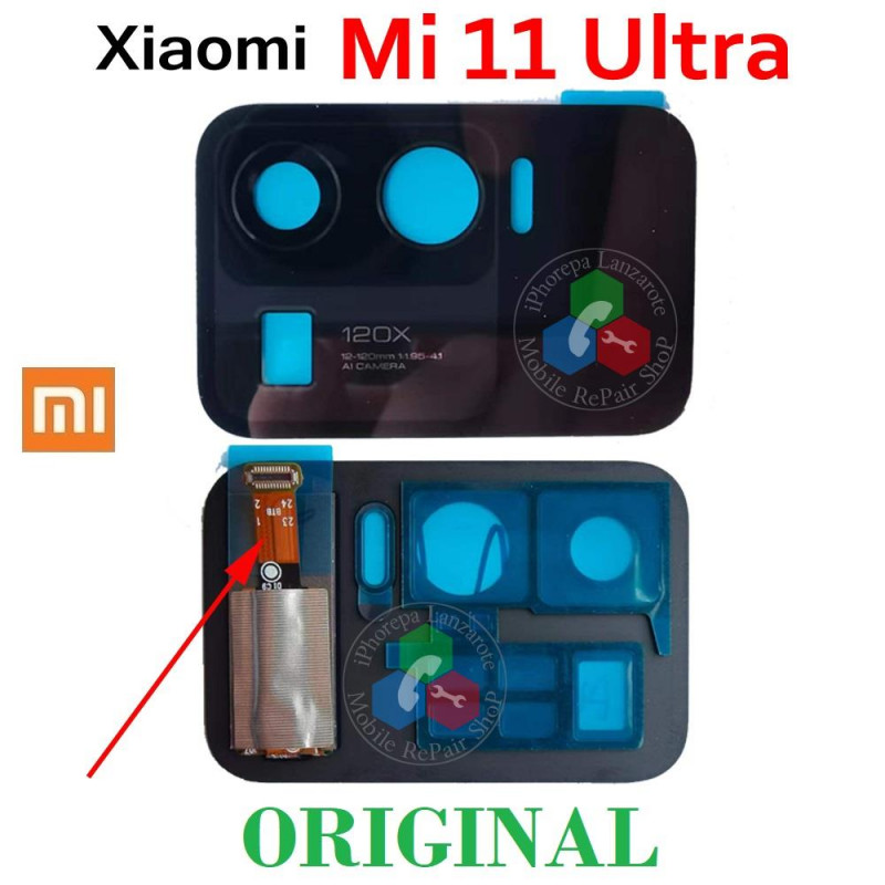 Xiaomi Mi 11 Ultra 5G 2021 " M2102K1G / M2102K1C " - Pantalla trasera + tactil + embellecedor + lente - ORIGINAL