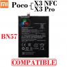 Xiaomi Poco X3 NFC 4G 2020 M2007J20CG M2007J20CT / X3 Pro M2102J20SG - BN57 - BATERÍA COMPATIBLE SIN LOGO