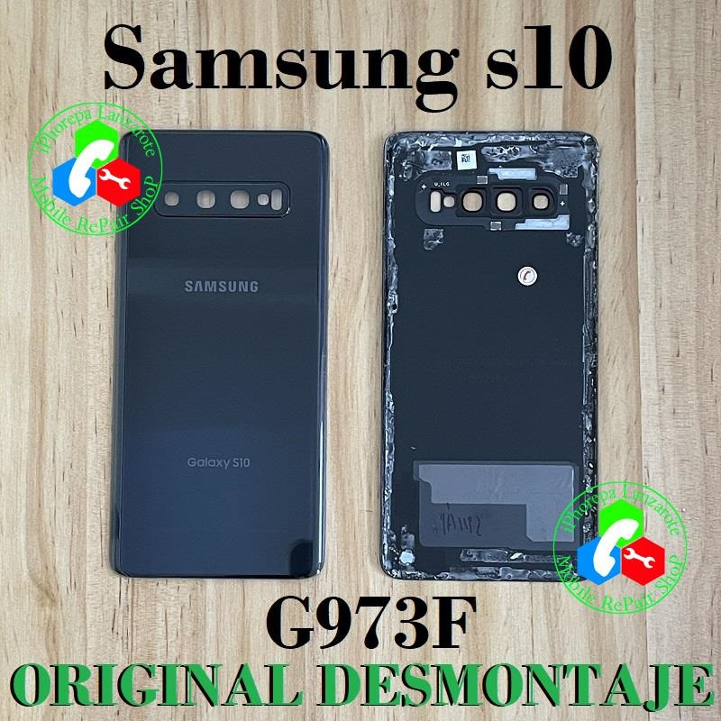 SAMSUNG S10 4G G973 G973F - TAPA TRASERA NEGRO ORIGINAL DESMONTAJE