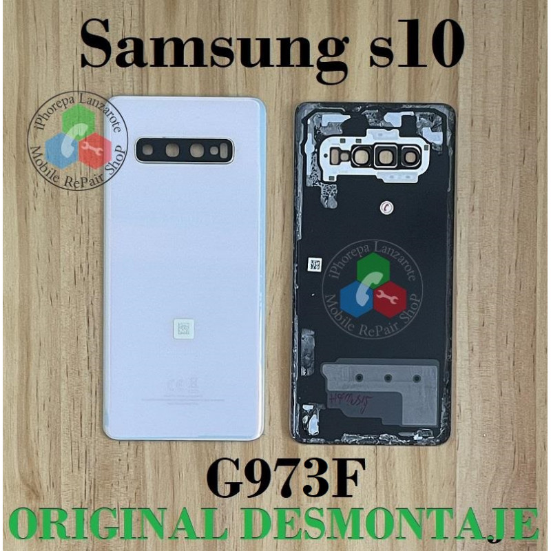 SAMSUNG S10 4G G973 G973F - TAPA TRASERA BLANCO ORIGINAL DESMONTAJE