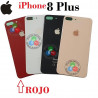 iPhone 8 Plus / iPhone 8+ - tapa trasera ROJO con logo
