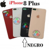 iPhone 8 Plus / iPhone 8+ - tapa trasera negro con logo