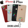 iPhone 8 Plus / iPhone 8+ - tapa trasera dorado con logo