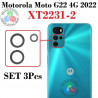 Motorola Moto G22 4G 2022 XT2231-2 - CRISTAL LENTE  DE CÁMARA TRASERA set 3pcs