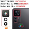 Xiaomi 12T 5G 2022 22071212AG / 12T Pro 5G 2022 22081212UG / Redmi k50 ultra 22081212C - lente cristal de camara set 3pcs