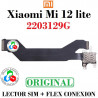 Xiaomi Mi 12 lite 2203129G - FLEX LECTOR SIM + FLEX CONEXION - ORIGINAL