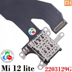 Xiaomi Mi 12 lite 2203129G - FLEX LECTOR SIM + FLEX CONEXION - ORIGINAL