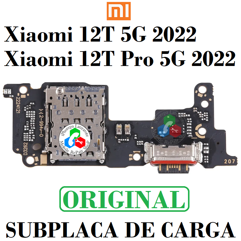 Xiaomi 12T 5G 2022 22071212AG / 12T Pro 5G 2022 22081212UG - SUB PLACA DE CARGA ORIGINAL