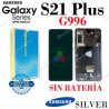 SAMSUNG S21 PLUS G996 G996B - PANTALLA service pack con MARCO silver