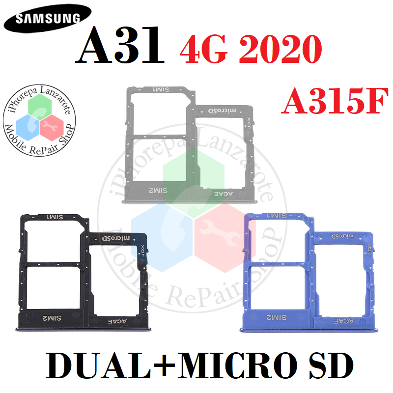Samsung A31 4G 2020 A315F A315 - BANDEJA SIM  DUAL + MICRO SD