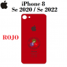 iPhone 8 / iPhone se 2020 / se 2022 - tapa trasera ROJO con logo