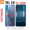 Xiaomi Mi 10 5G 2020 M2001J2G - TAPA TRASERA SILVER PLATA COMPATIBLE CON LOGO