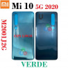 Xiaomi Mi 10 5G 2020 M2001J2G - TAPA TRASERA VERDE COMPATIBLE CON LOGO