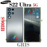 Samsung S22 Ultra 5G S908B 2022 - TAPA TRASERA CON LENTE + LOGO  - GRIS
