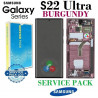 Samsung S22 ULTRA 5G 2022 S908B s908 - PANTALLA Service Pack CON marco rosa (Burgundy)