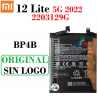 Xiaomi 12 Lite 5G 2022 2203129G - BP4B - BATERÍA original SIN LOGO