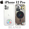 iPhone 12 Pro - TAPA TRASERA / CARCASA / CHASIS SIN COMPONENTES con logo - BLANCO