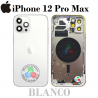 iPhone 12 Pro Max - TAPA TRASERA / CARCASA / CHASIS SIN COMPONENTES con logo - BLANCO