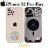 iPhone 12 Pro Max - TAPA TRASERA / CARCASA / CHASIS SIN COMPONENTES con logo - dorado